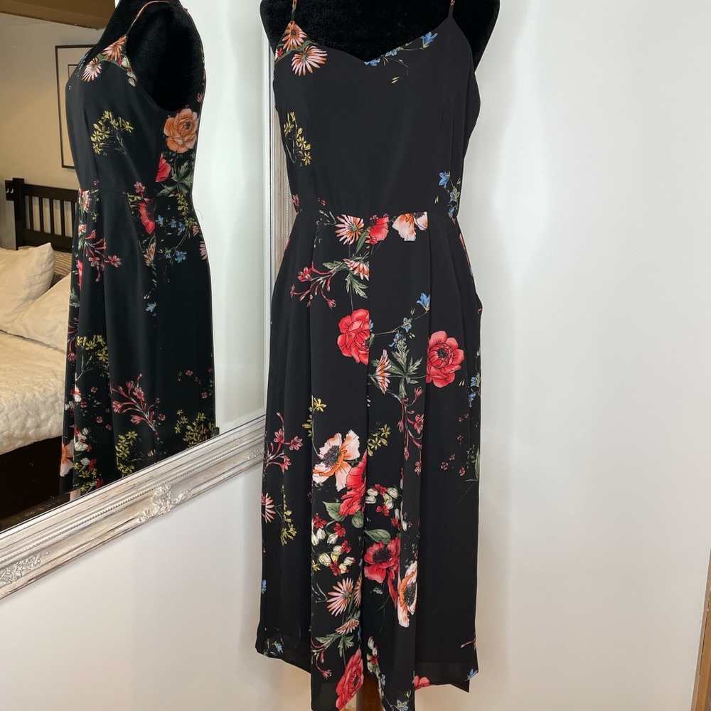 Allison Joy Floral Cropped Wide-Leg Jumpsuit